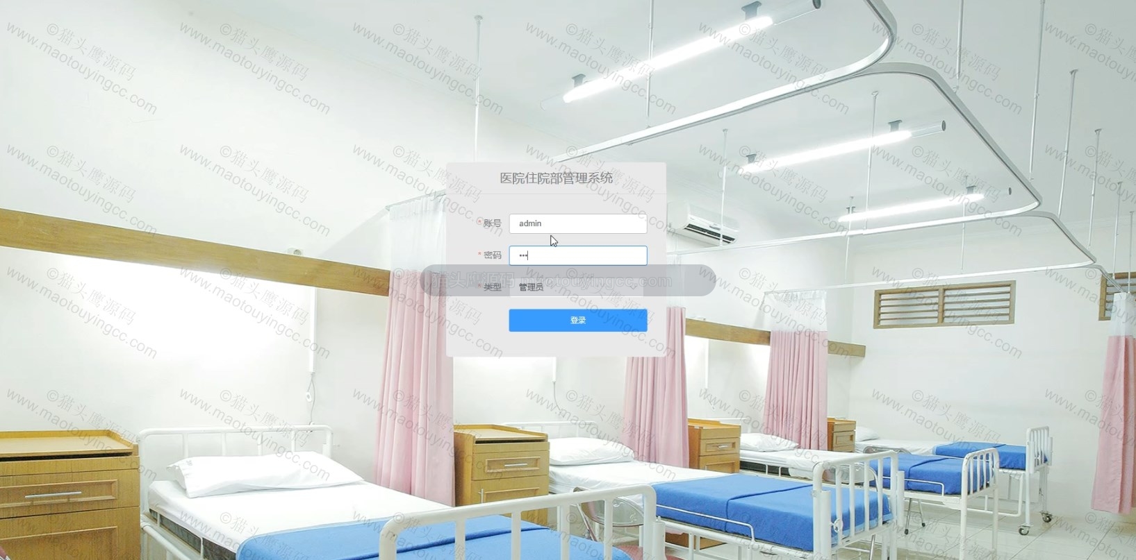 基于springboot+vue的医院住院部管理系统(前后端分离)封面