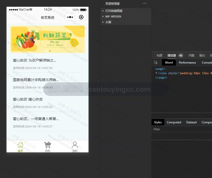 基于uniapp的助农商城小程序封面