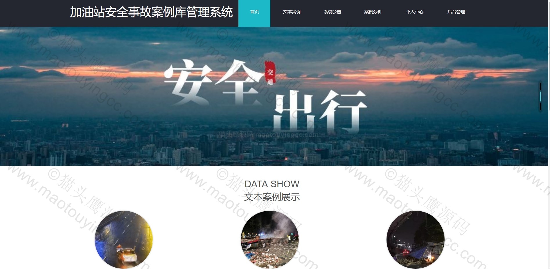 基于ssm+vue的交通事故案例库系统封面