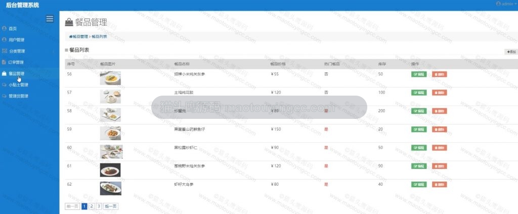 餐品管理