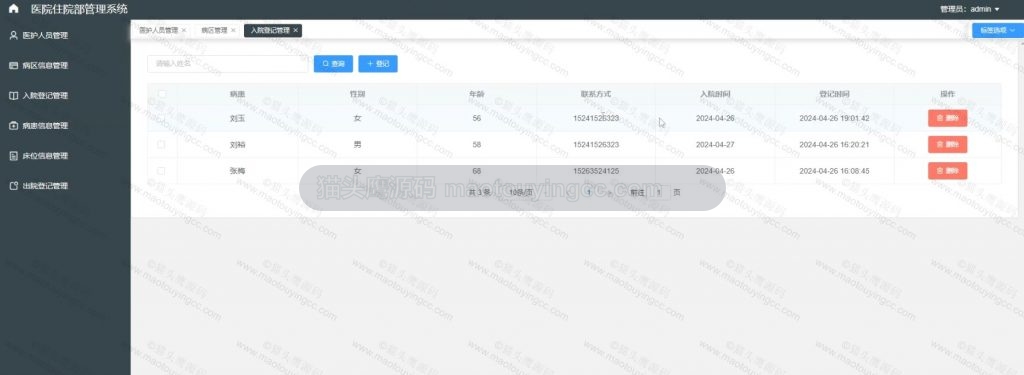 入院登记