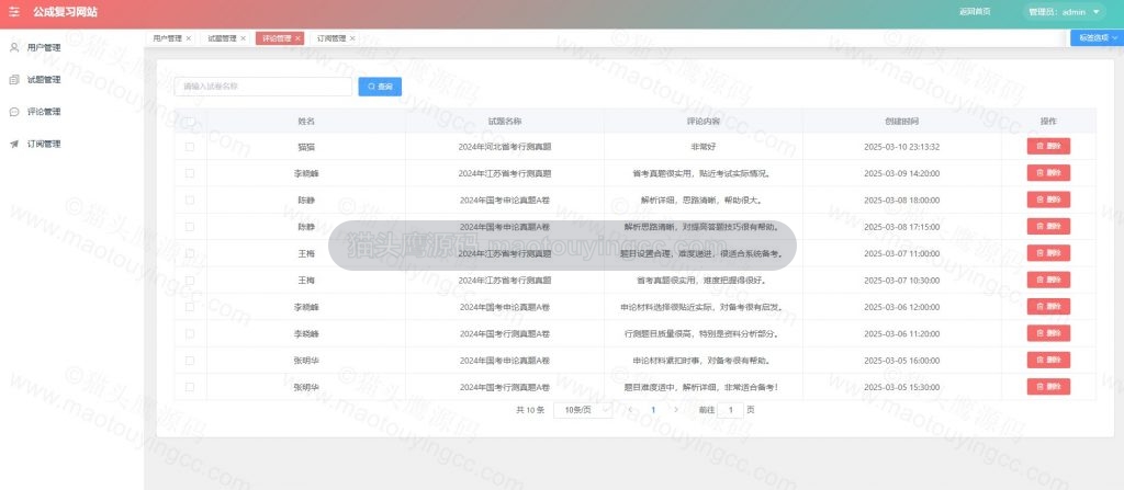 评论管理