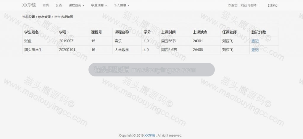教师查看成绩