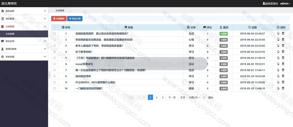 文章管理