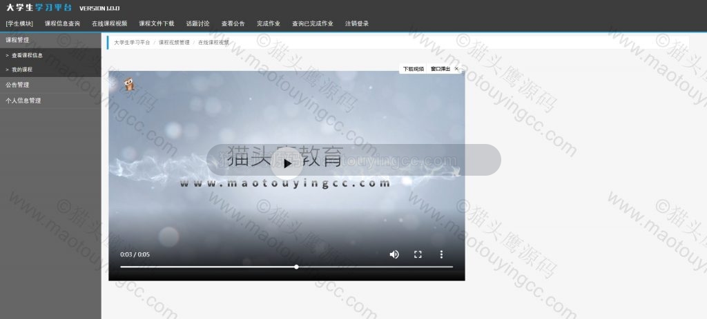 学生在线视频学习