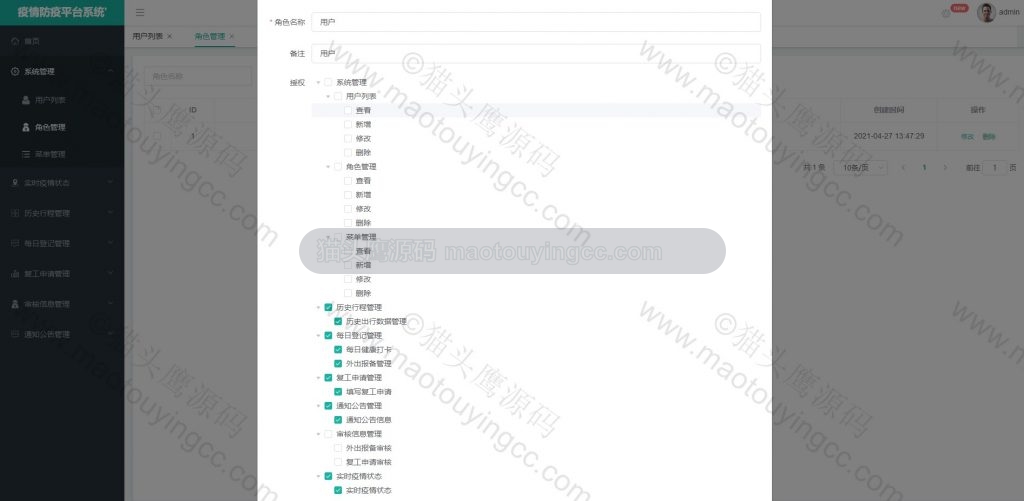 角色授权
