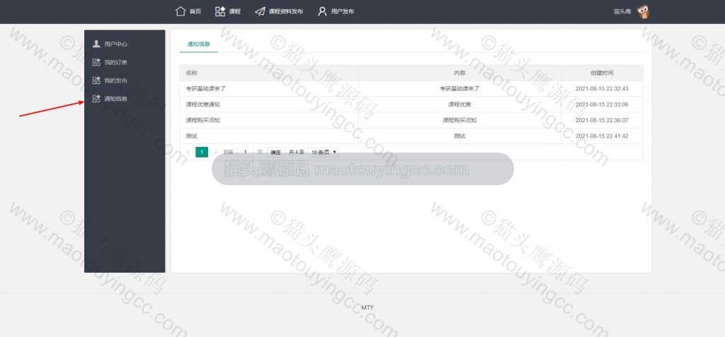 通知信息