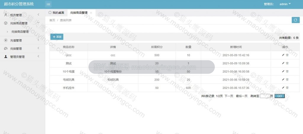 管理员- 兑换商品管理
