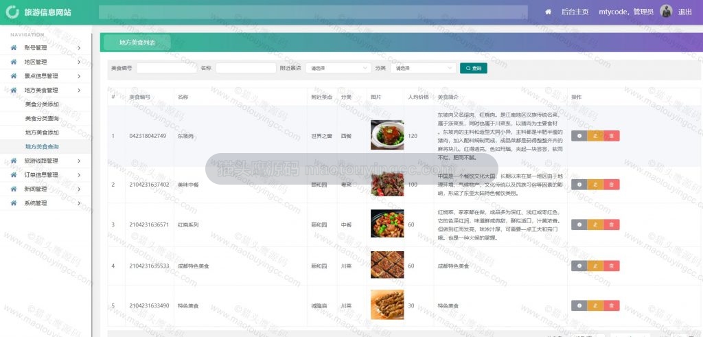 管理员- 美食维护