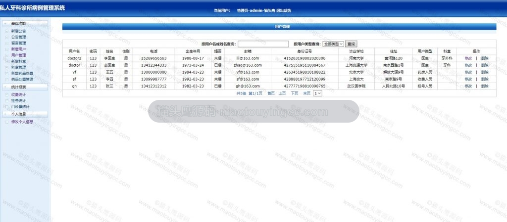 管理员-用户管理