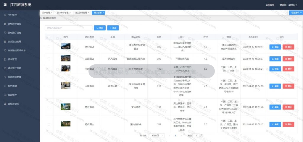 管理员- 酒店管理