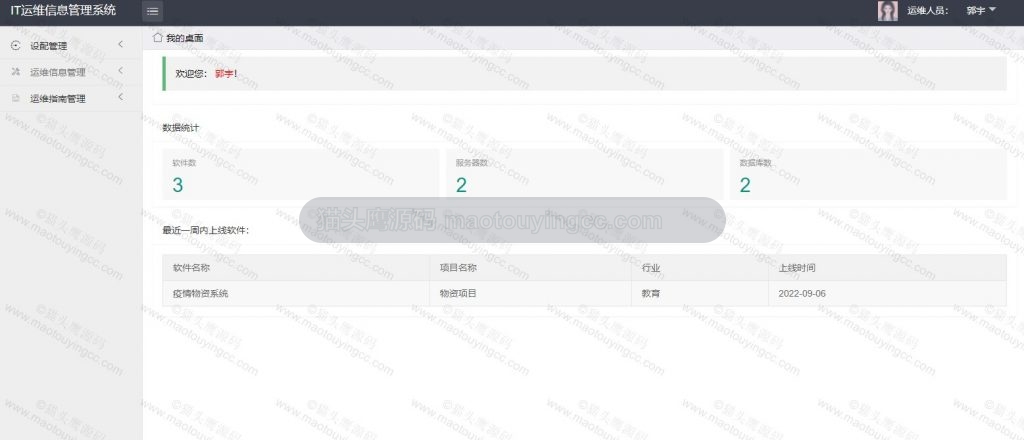 运维人员-首页