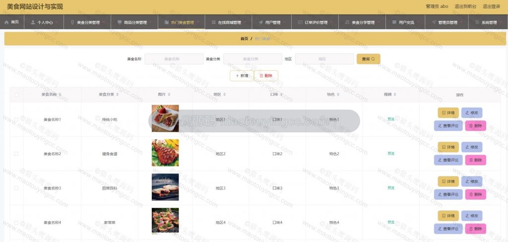 美食管理