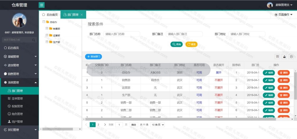 部门管理