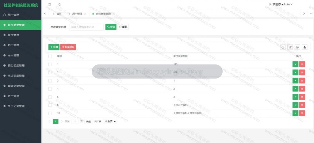 床位类型管理