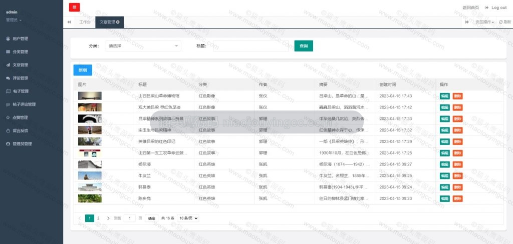 管理员- 文章管理