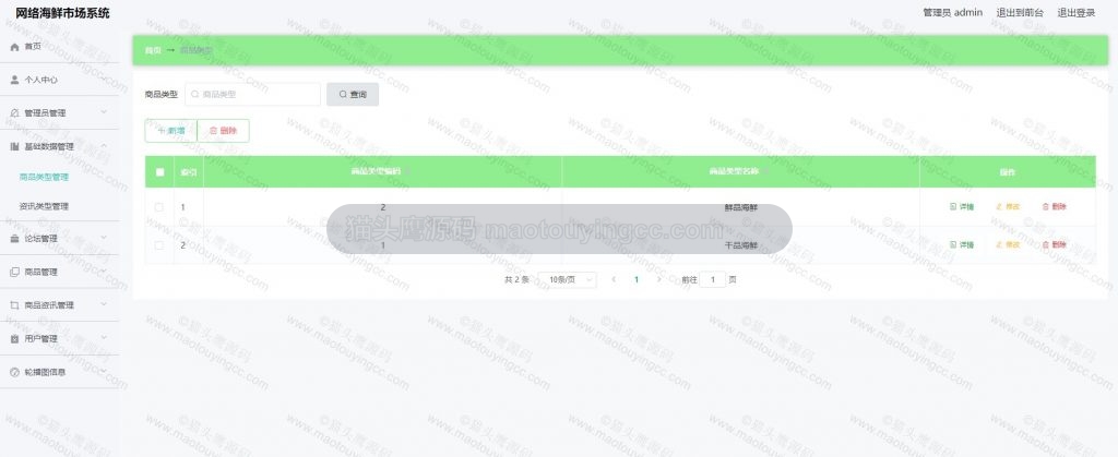 商品类型管理