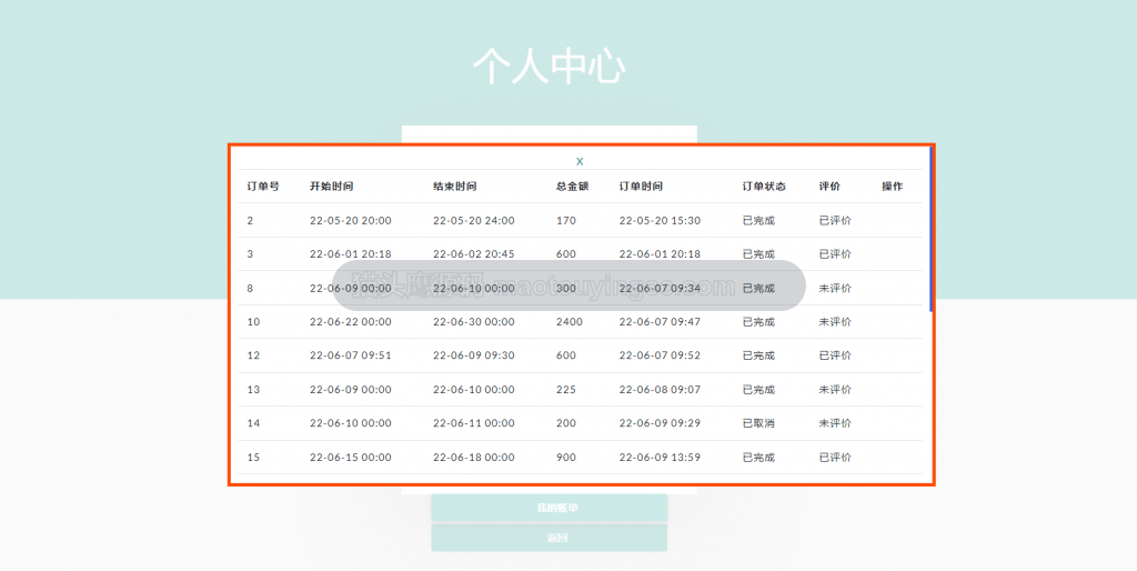 用户账单